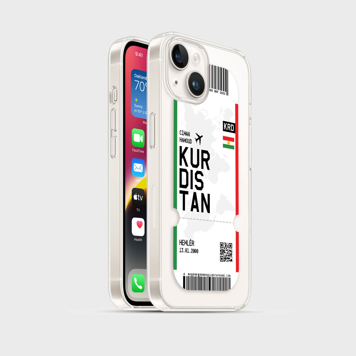 Handyhülle im Ticket Design - Kurdistan - 1instaphone