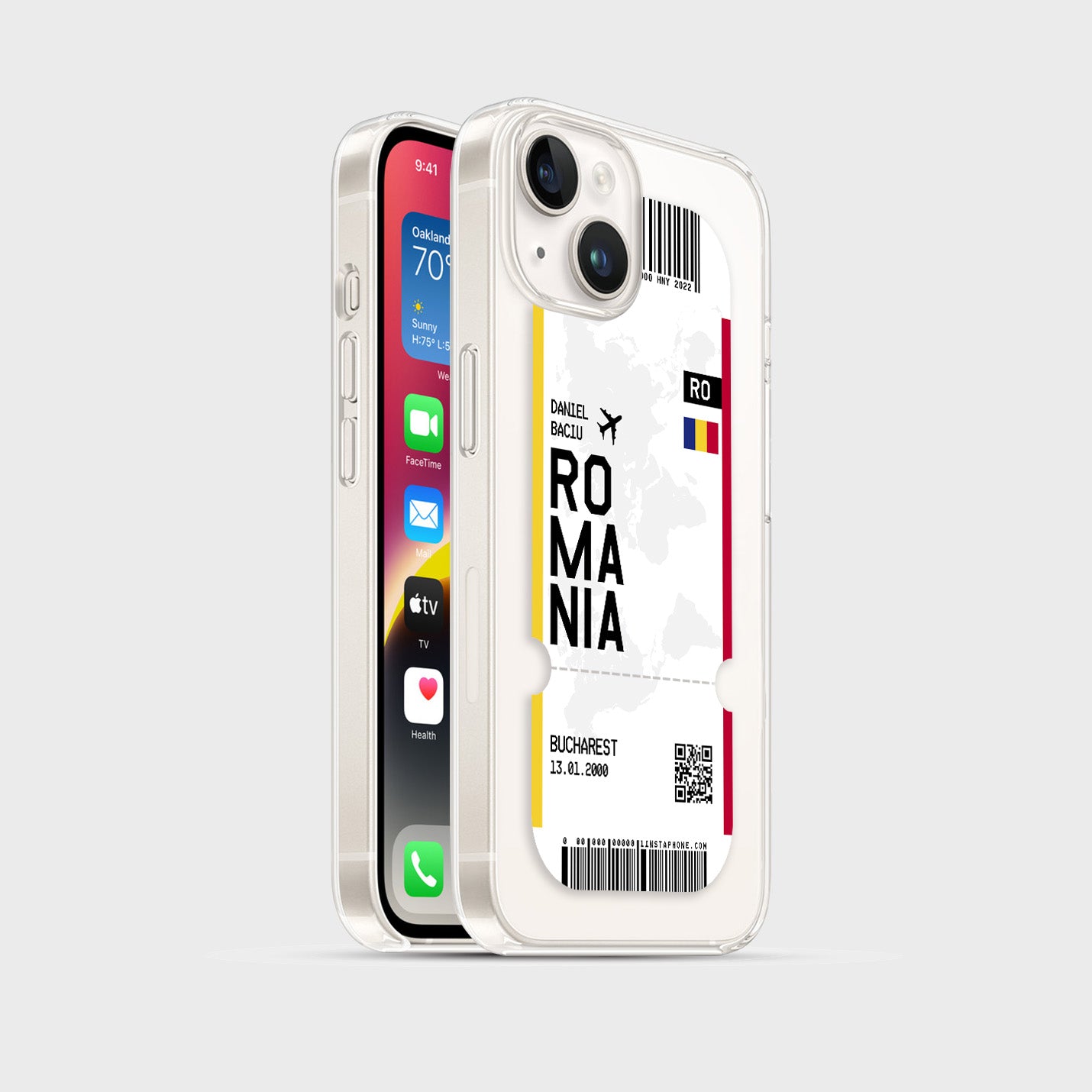 Handyhülle im Ticket Design - Rumänien - 1instaphone