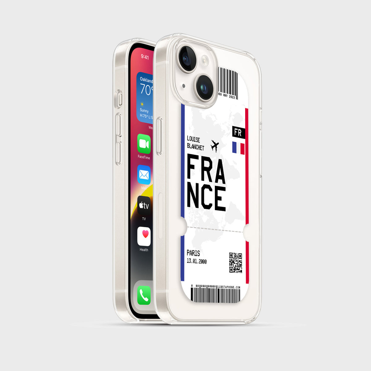 Handyhülle im Ticket Design - Frankreich - 1instaphone