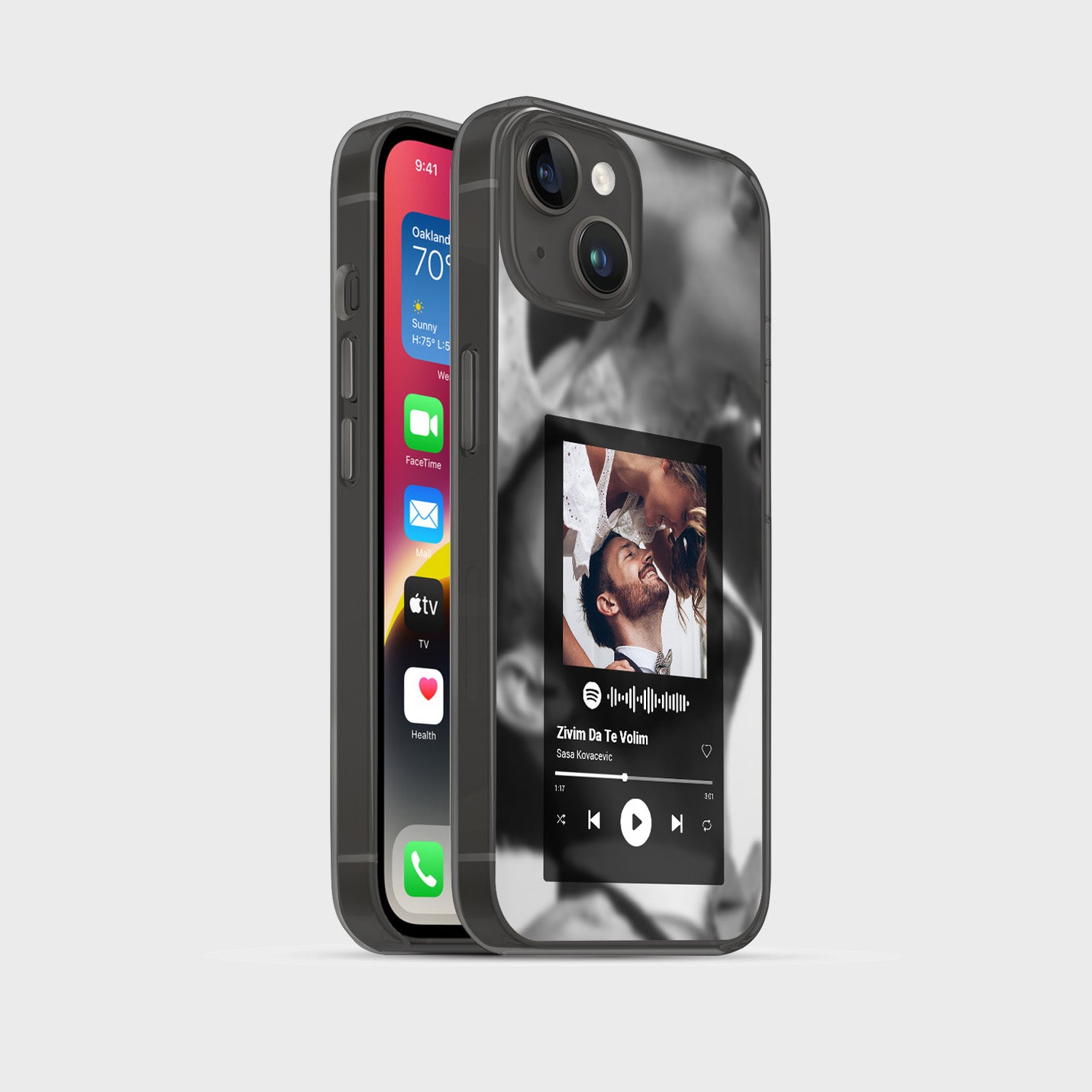 Handyhülle Durchsichtig Spotify Design - 1instaphone