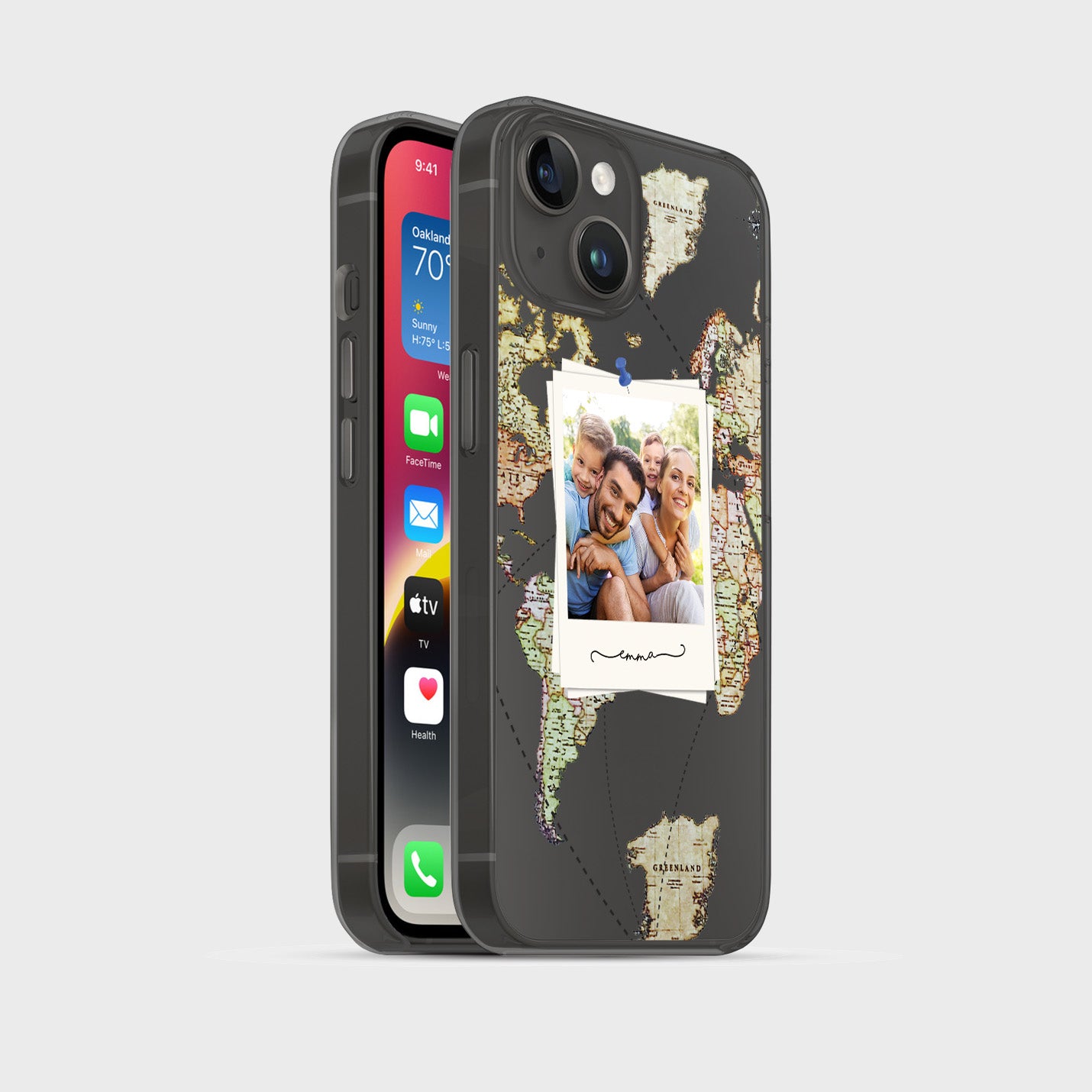 Handyhülle mit Wunschfoto Weltkarte - 1instaphone