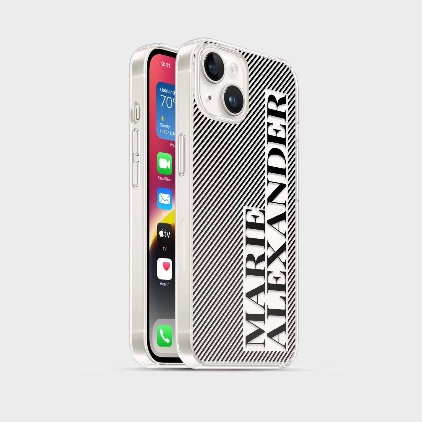 Personalisierte 3D Couple Lines Handyhülle - 1instaphone