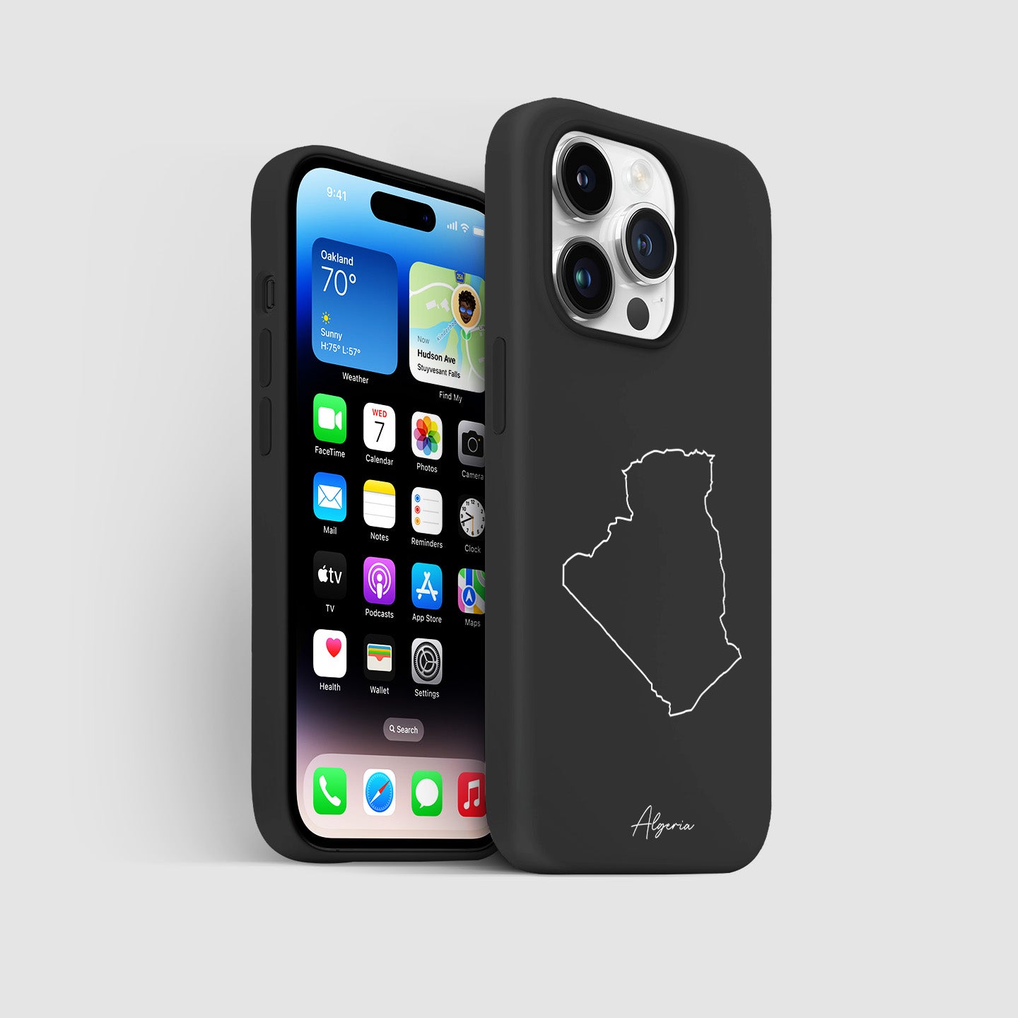 Handyhüllen mit Landkarte - Algerien - 1instaphone