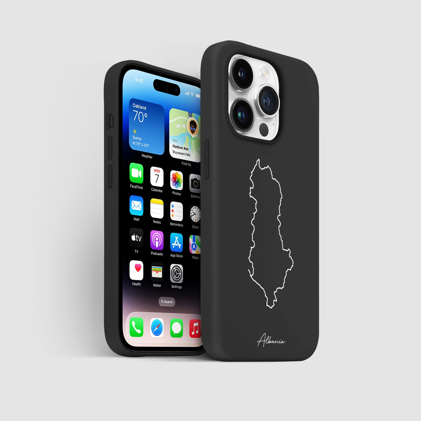 Handyhüllen mit Landkarte - Albanien - 1instaphone