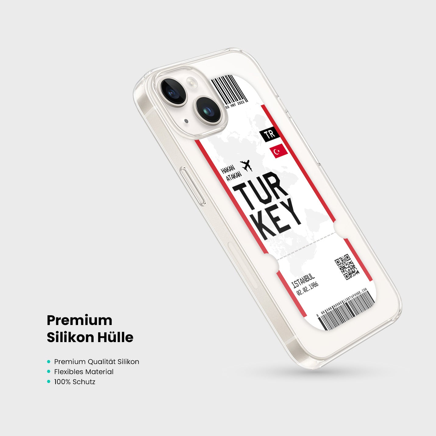 Handyhülle im Ticket Design - Türkei - 1instaphone