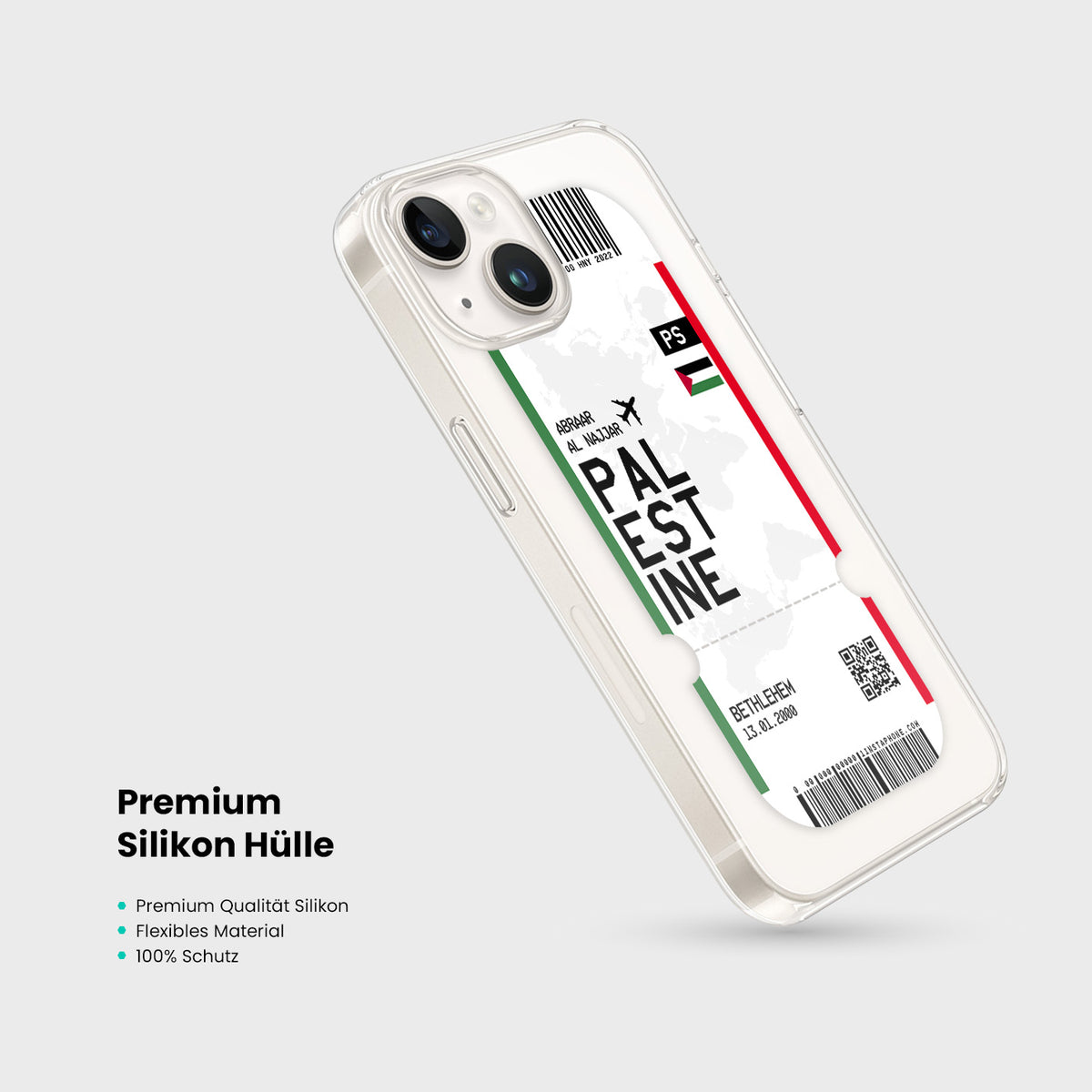 Handyhülle im Ticket Design - Palästina - 1instaphone