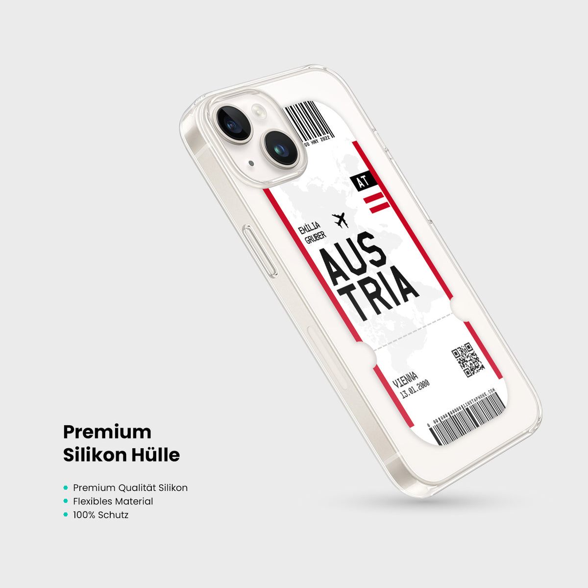 Handyhülle im Ticket Design - Österreich - 1instaphone