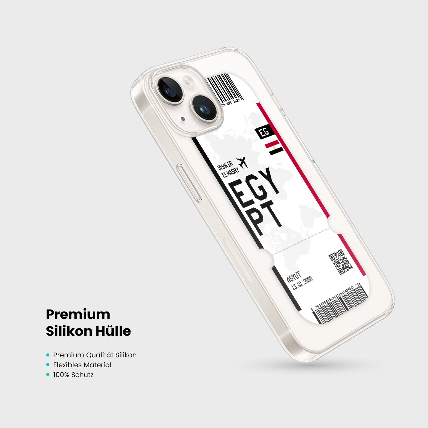 Handyhülle im Ticket Design - Ägypten - 1instaphone