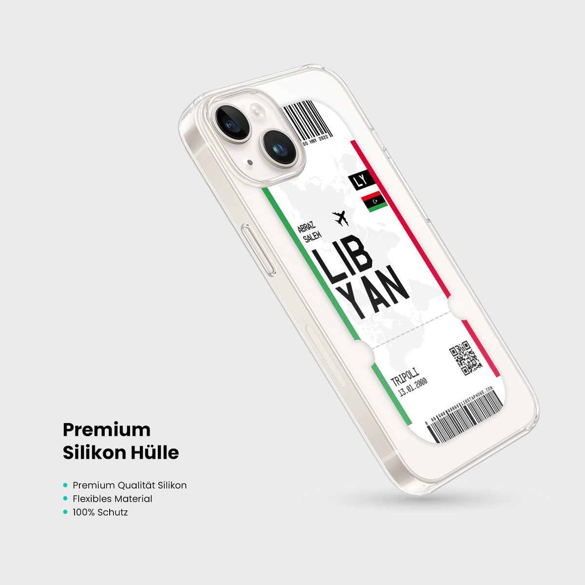 Handyhülle im Ticket Design - Libyen - 1instaphone