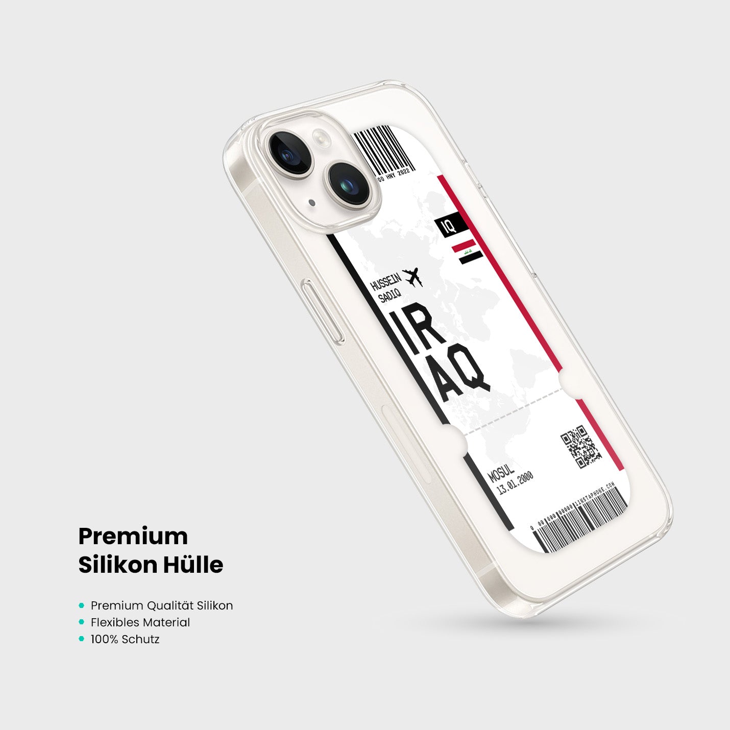 Handyhülle im Ticket Design - Irak - 1instaphone