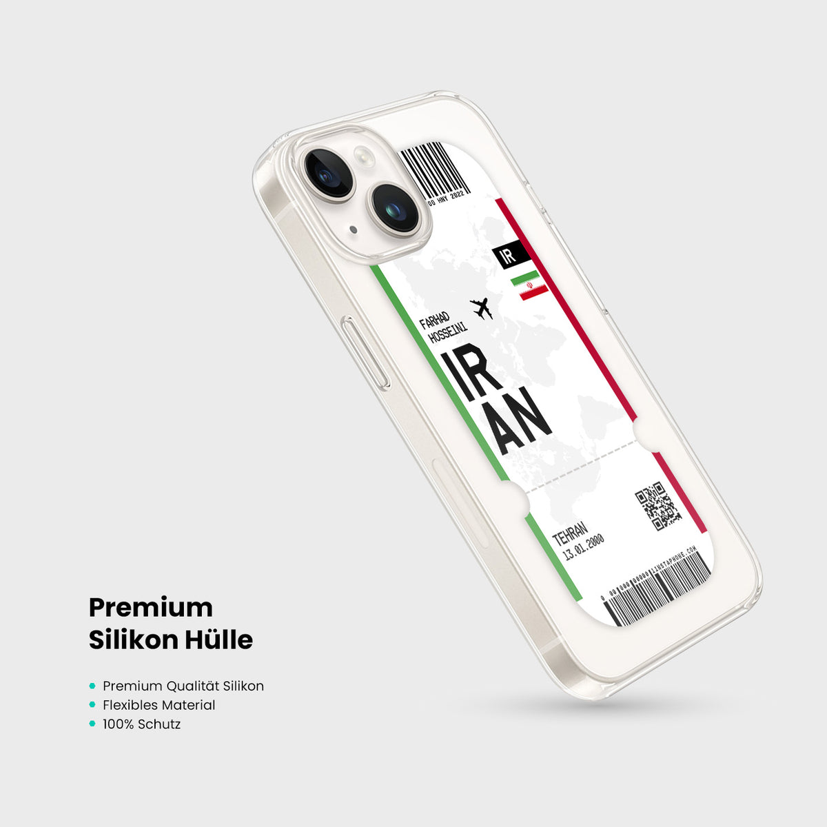 Handyhülle im Ticket Design - Iran - 1instaphone