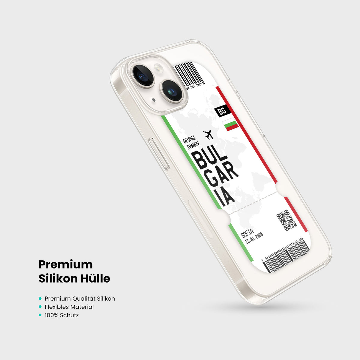 Handyhülle im Ticket Design - Bulgarien - 1instaphone