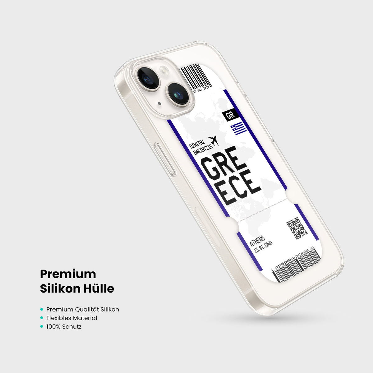 Handyhülle im Ticket Design - Griechenland - 1instaphone