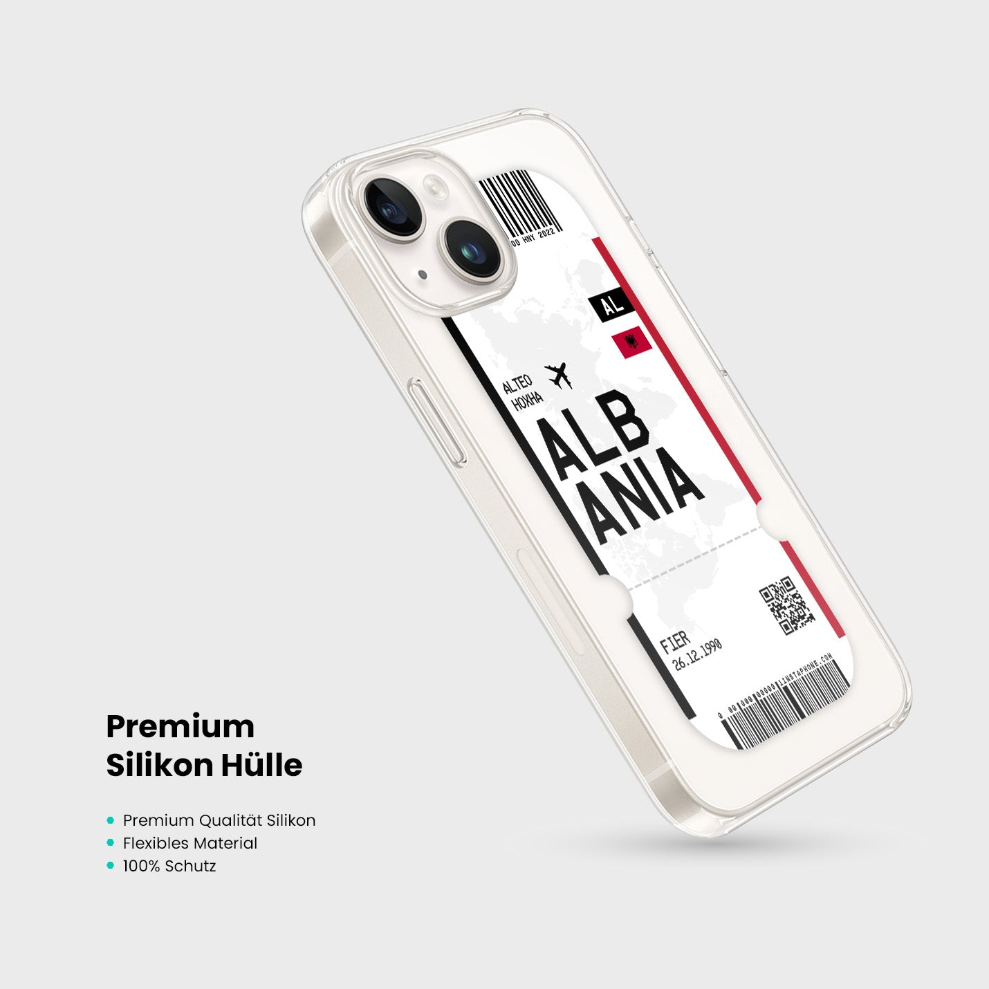 Handyhülle im Ticket Design - Albanien - 1instaphone