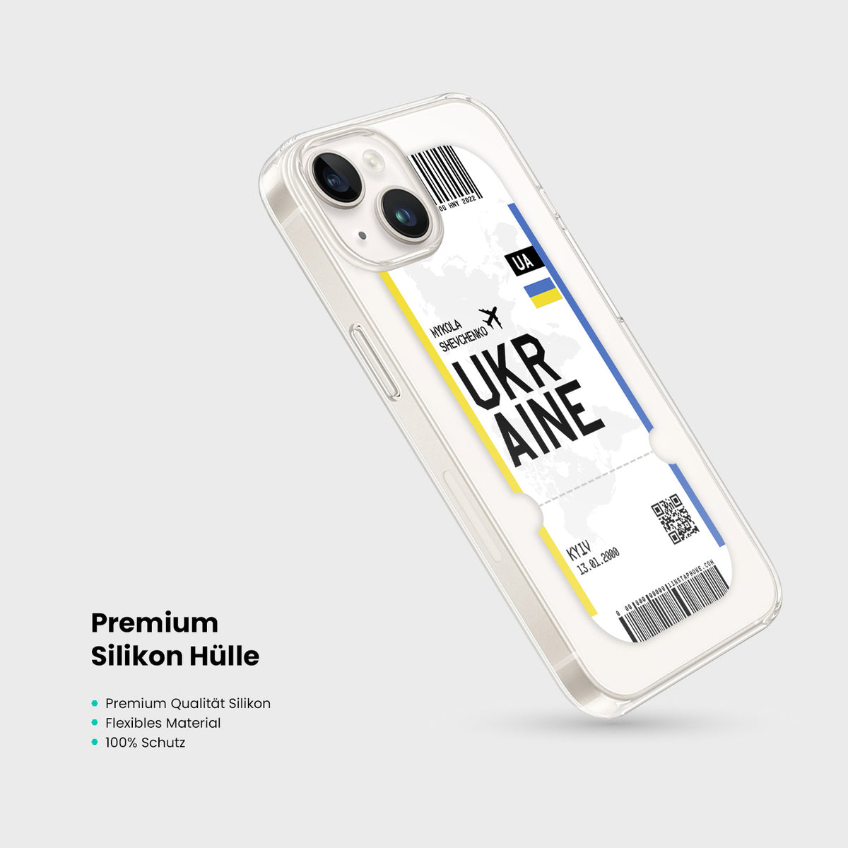 Handyhülle im Ticket Design - Ukraine - 1instaphone