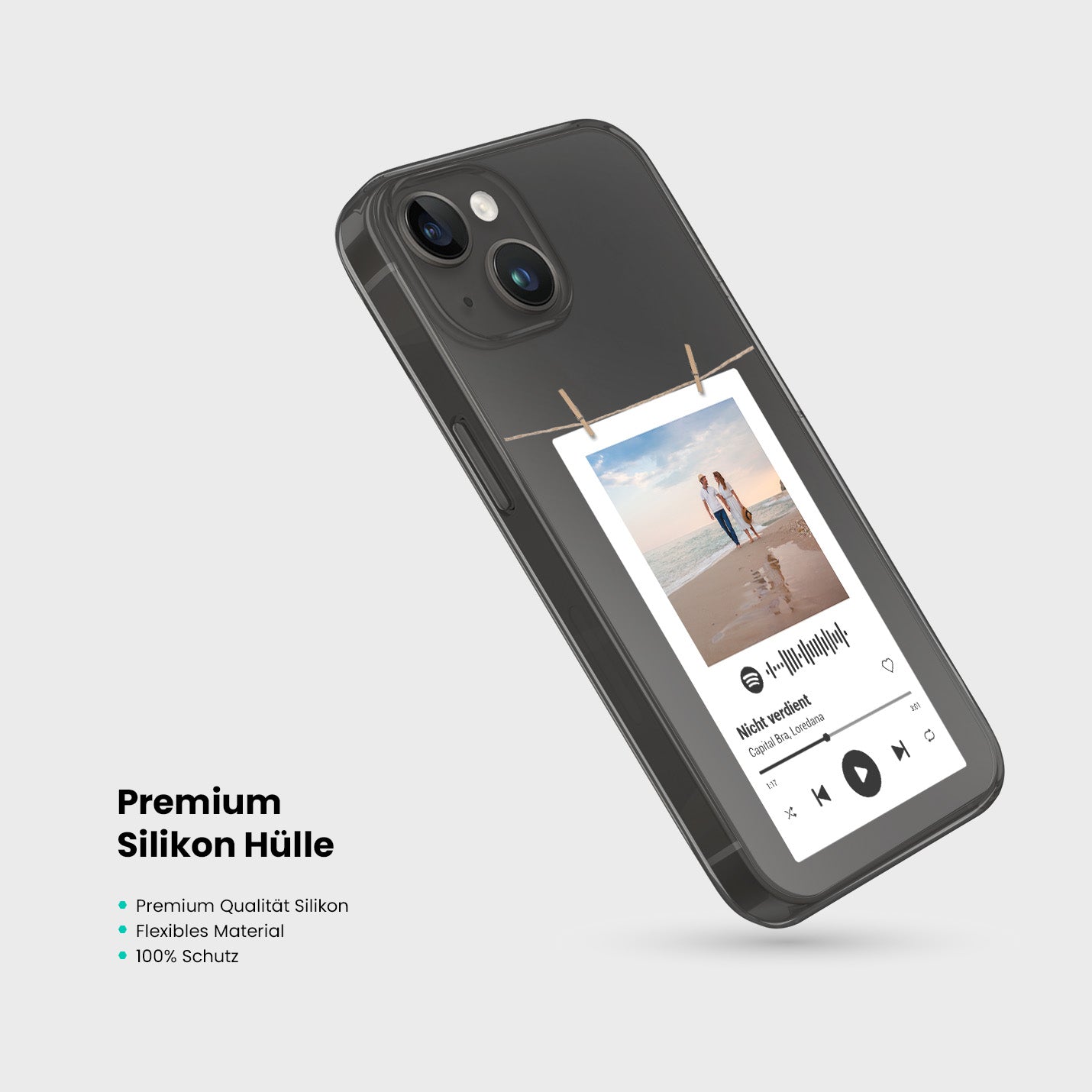 Handyhülle Durchsichtig Spotify Design - 1instaphone