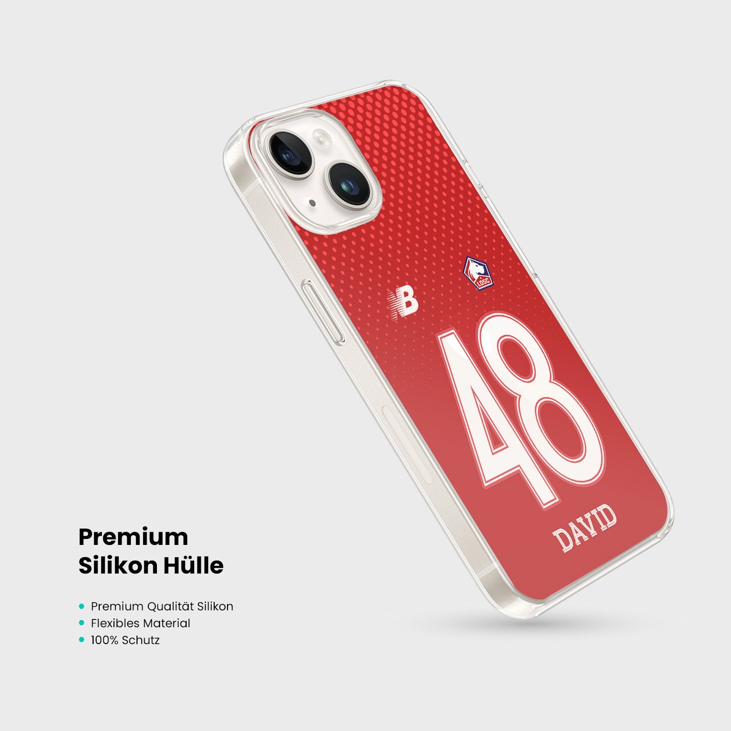 Personalisierte LOSC Lille Handyhülle - 1instaphone