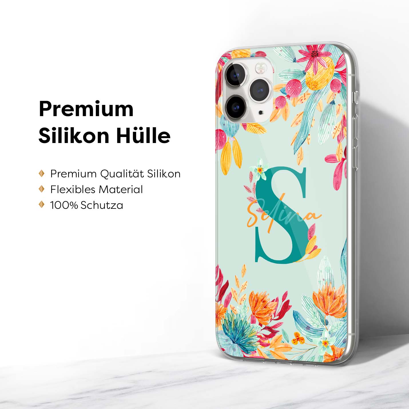 3D EMBOSSED BLUE SPRING - 1instaphone