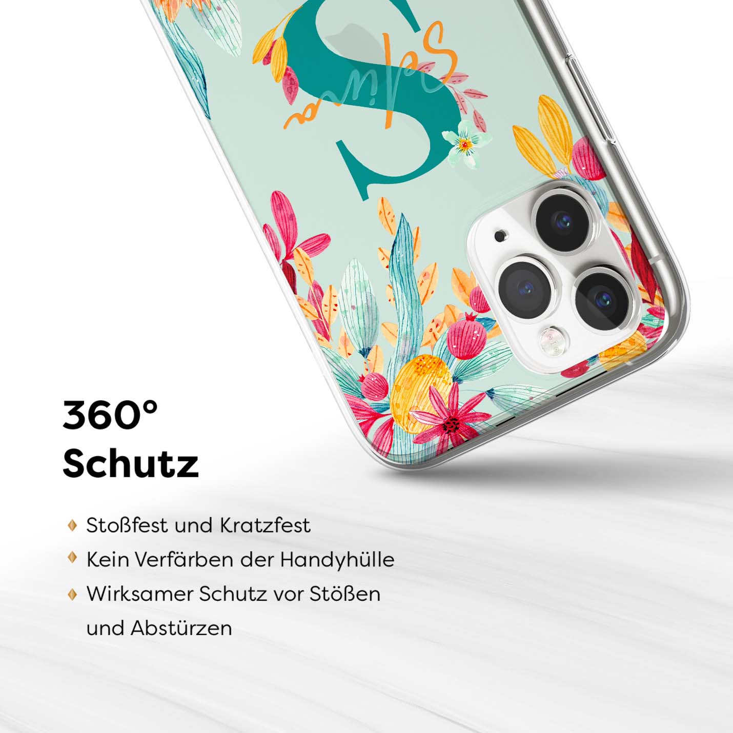 3D EMBOSSED BLUE SPRING - 1instaphone