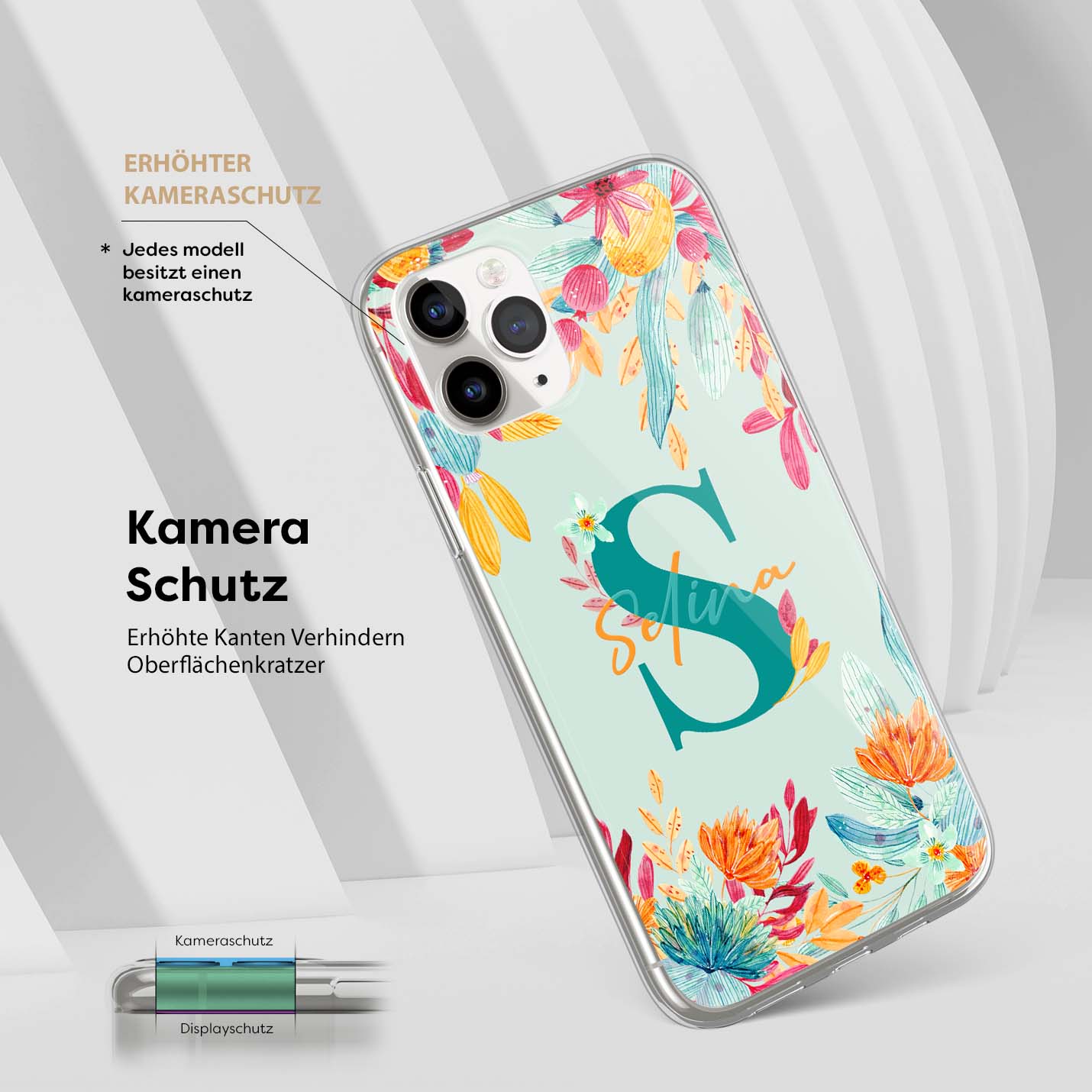 3D EMBOSSED BLUE SPRING - 1instaphone