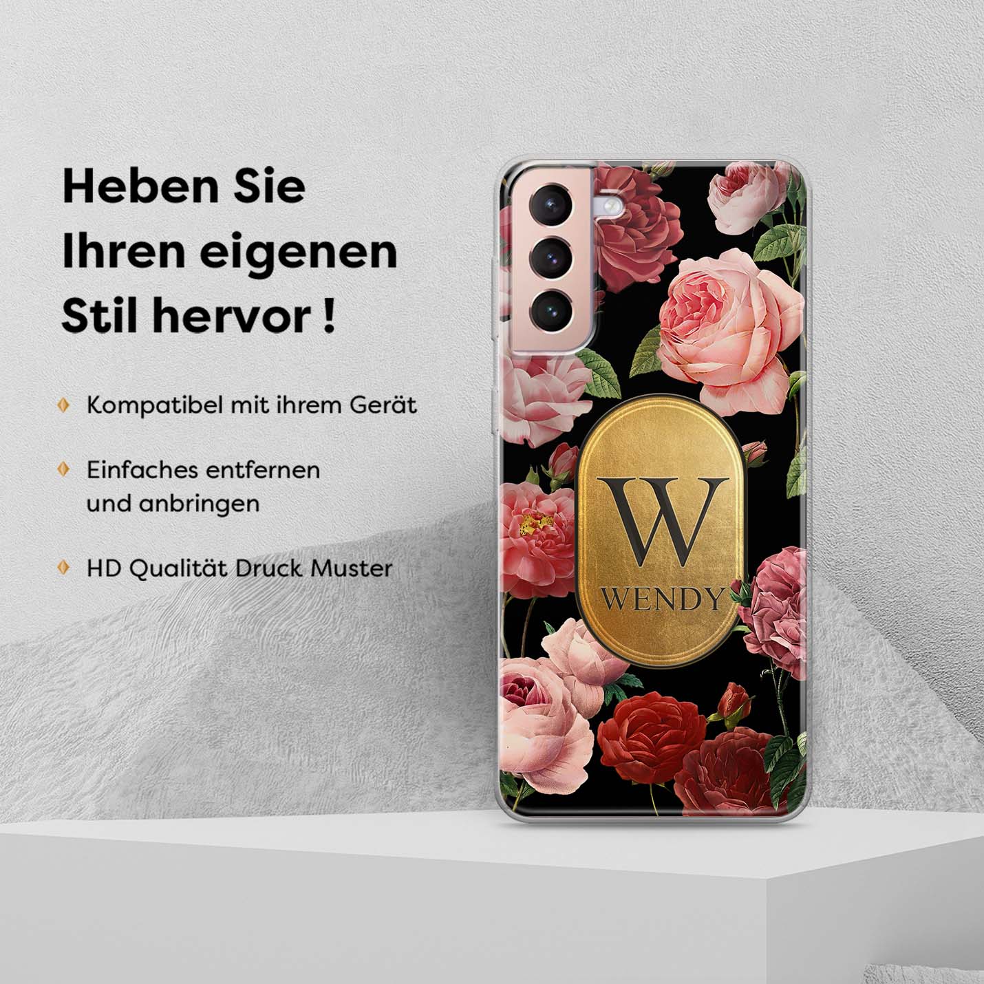 3D EMBOSSED ROSE DREAM - 1instaphone