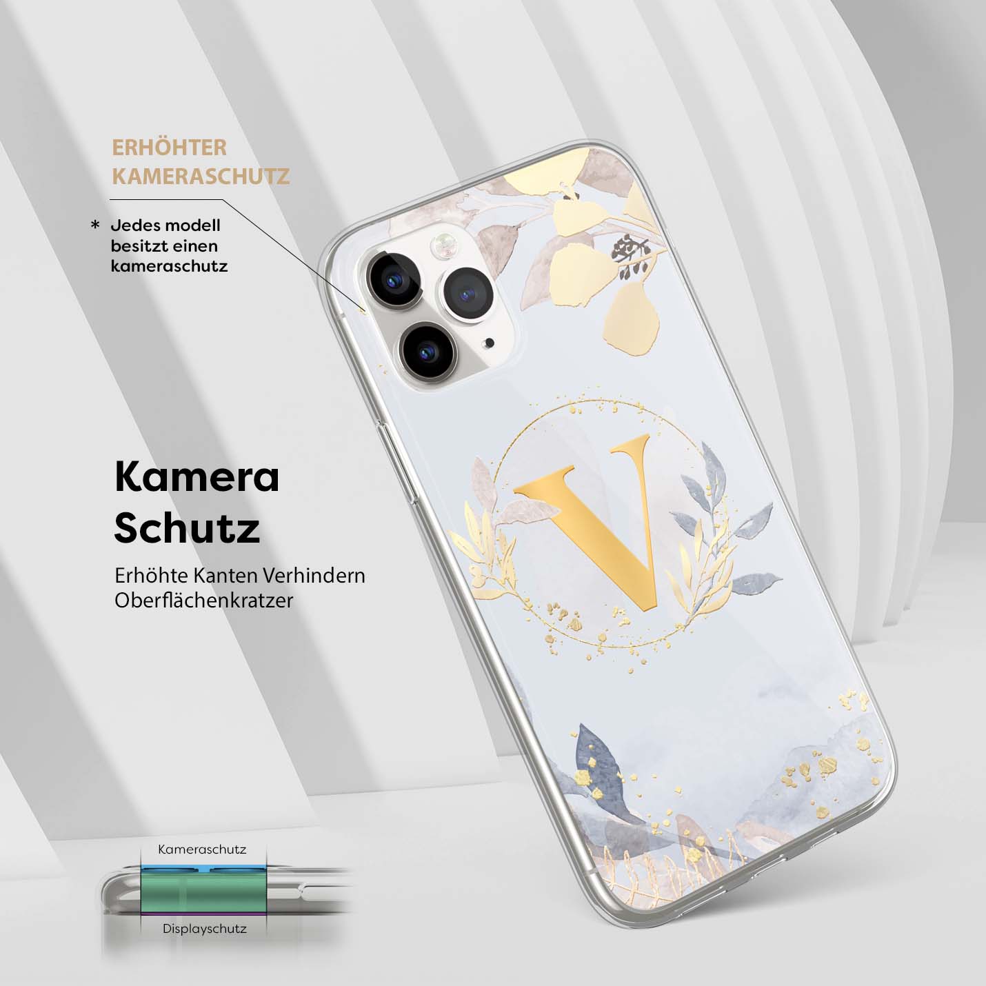 3D EMBOSSED WATERCOLOR BLUE - 1instaphone