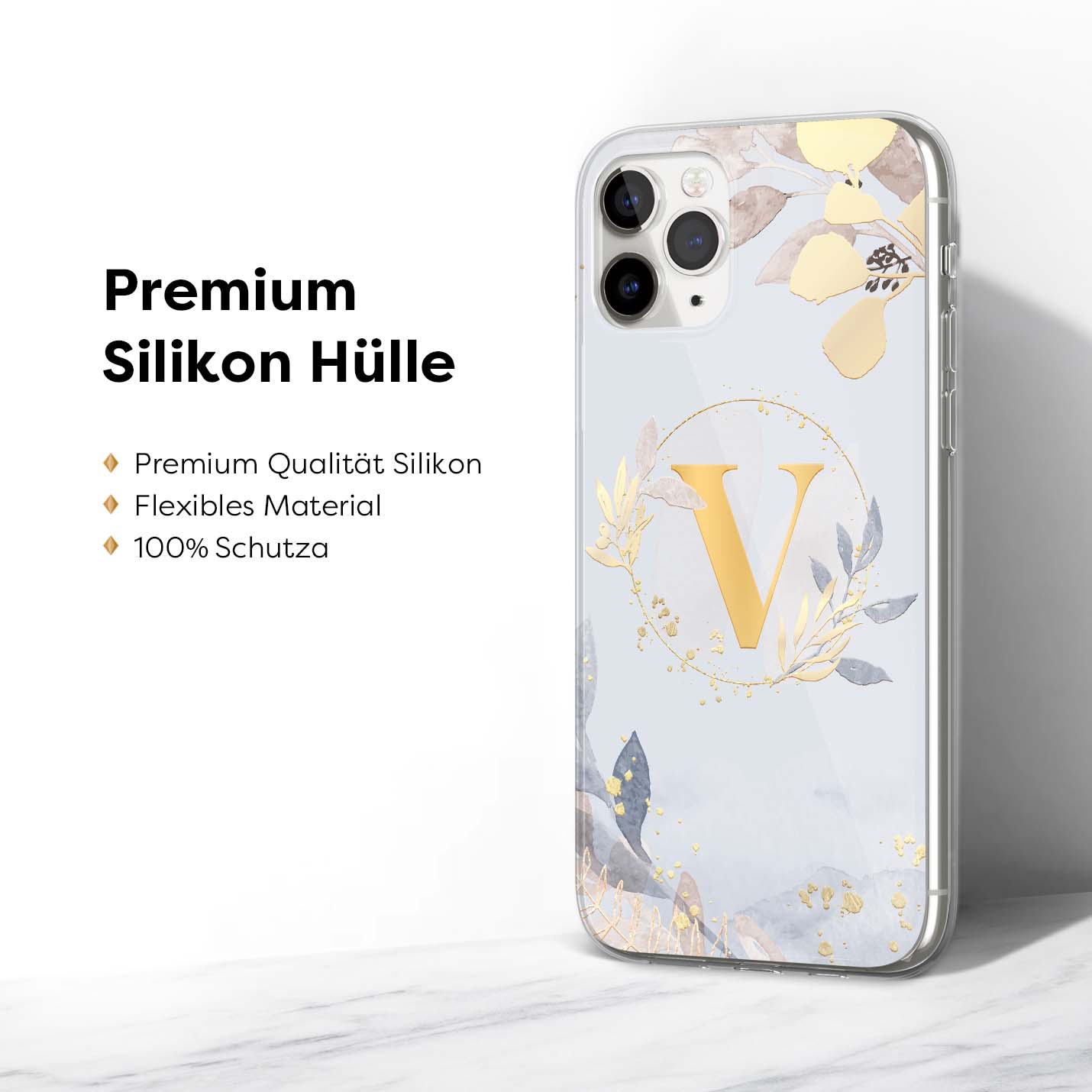 3D EMBOSSED WATERCOLOR BLUE - 1instaphone