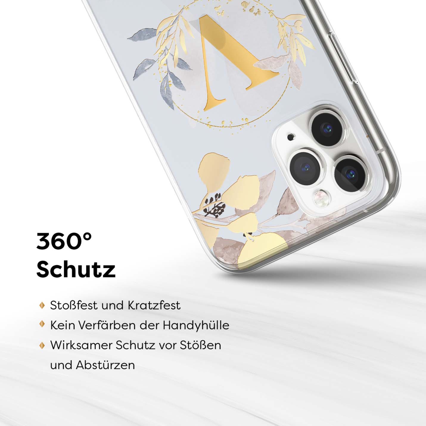 3D EMBOSSED WATERCOLOR BLUE - 1instaphone