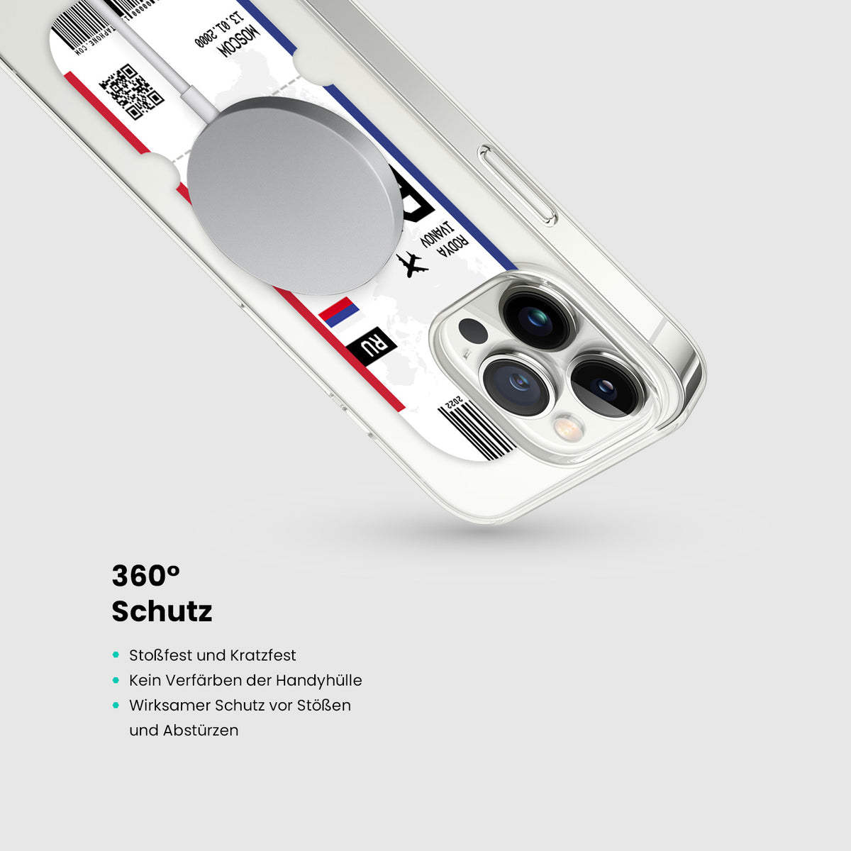 Handyhülle im Ticket Design - Russland - 1instaphone
