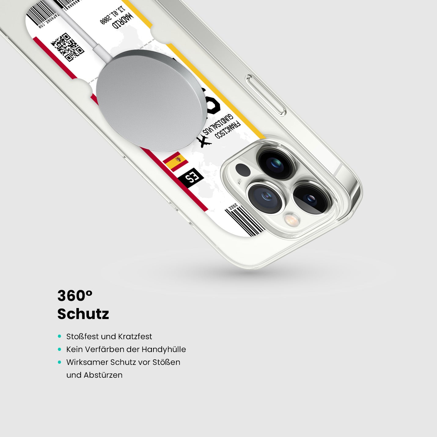 Handyhülle im Ticket Design - Spanien - 1instaphone