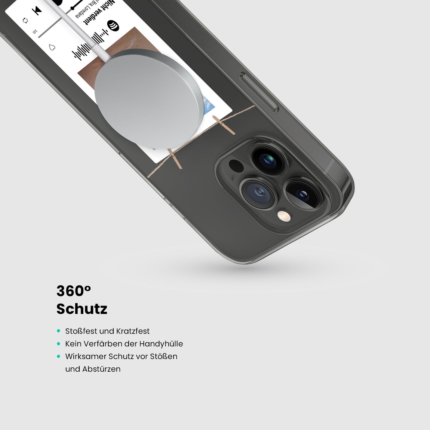 Handyhülle Durchsichtig Spotify Design - 1instaphone