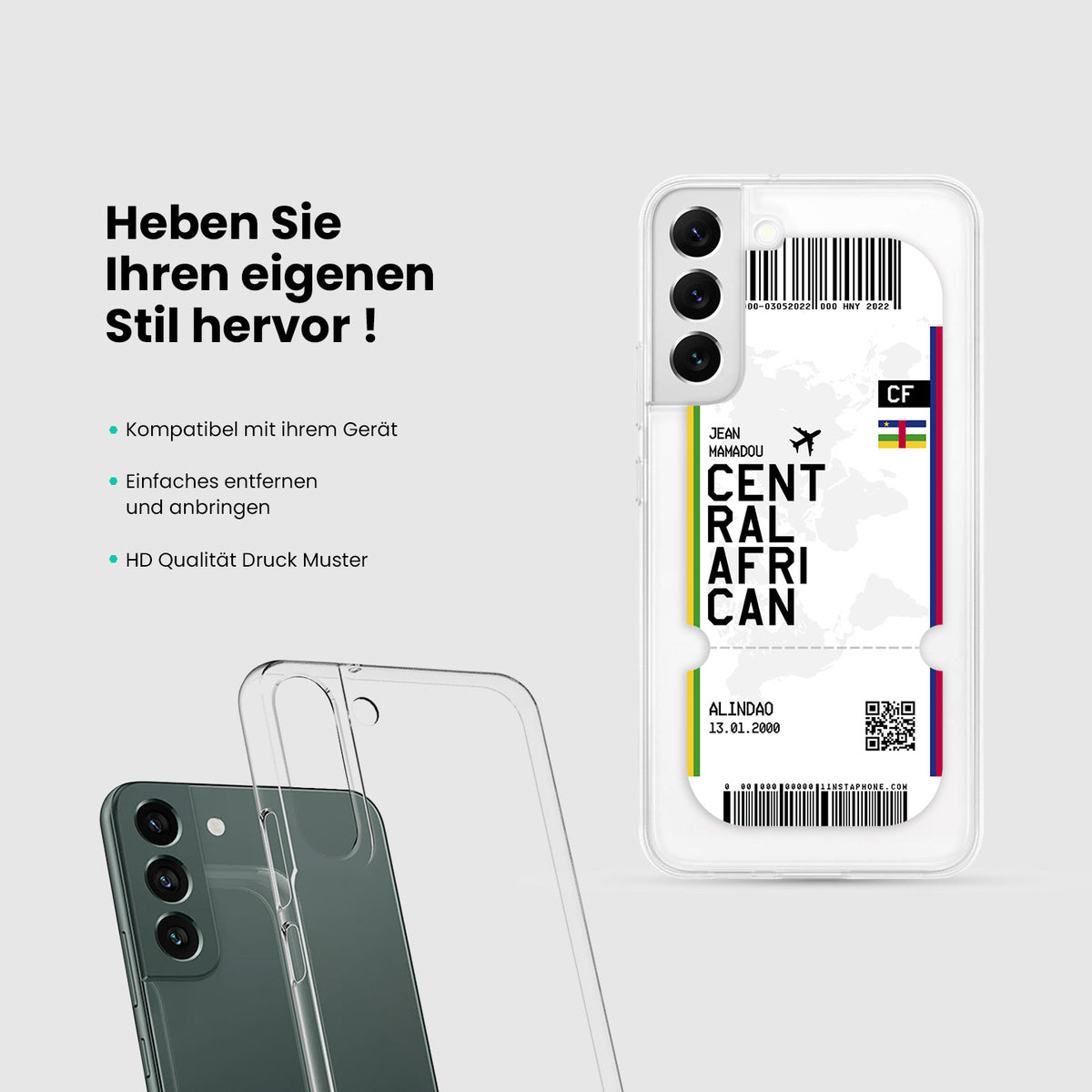 Handyhülle im Ticket Design - Afrika - 1instaphone