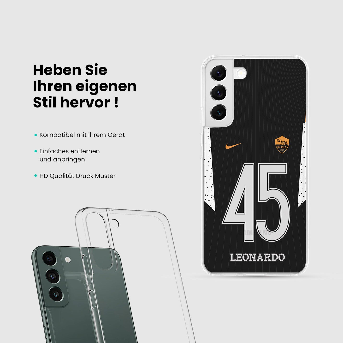 Personalisierte AS Roma Handyhülle - 1instaphone