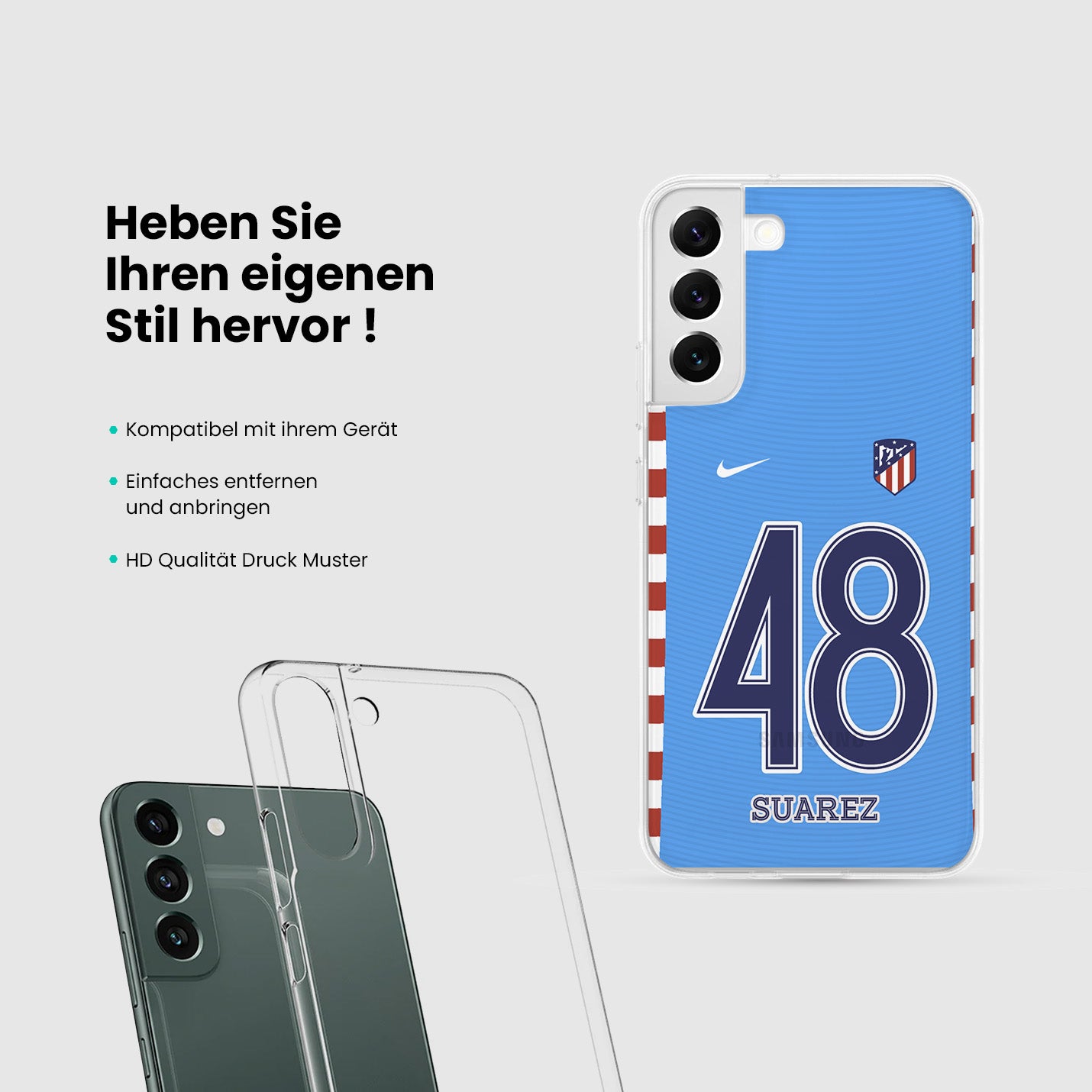 Personalisierte Atlético Madrid Handyhülle - 1instaphone