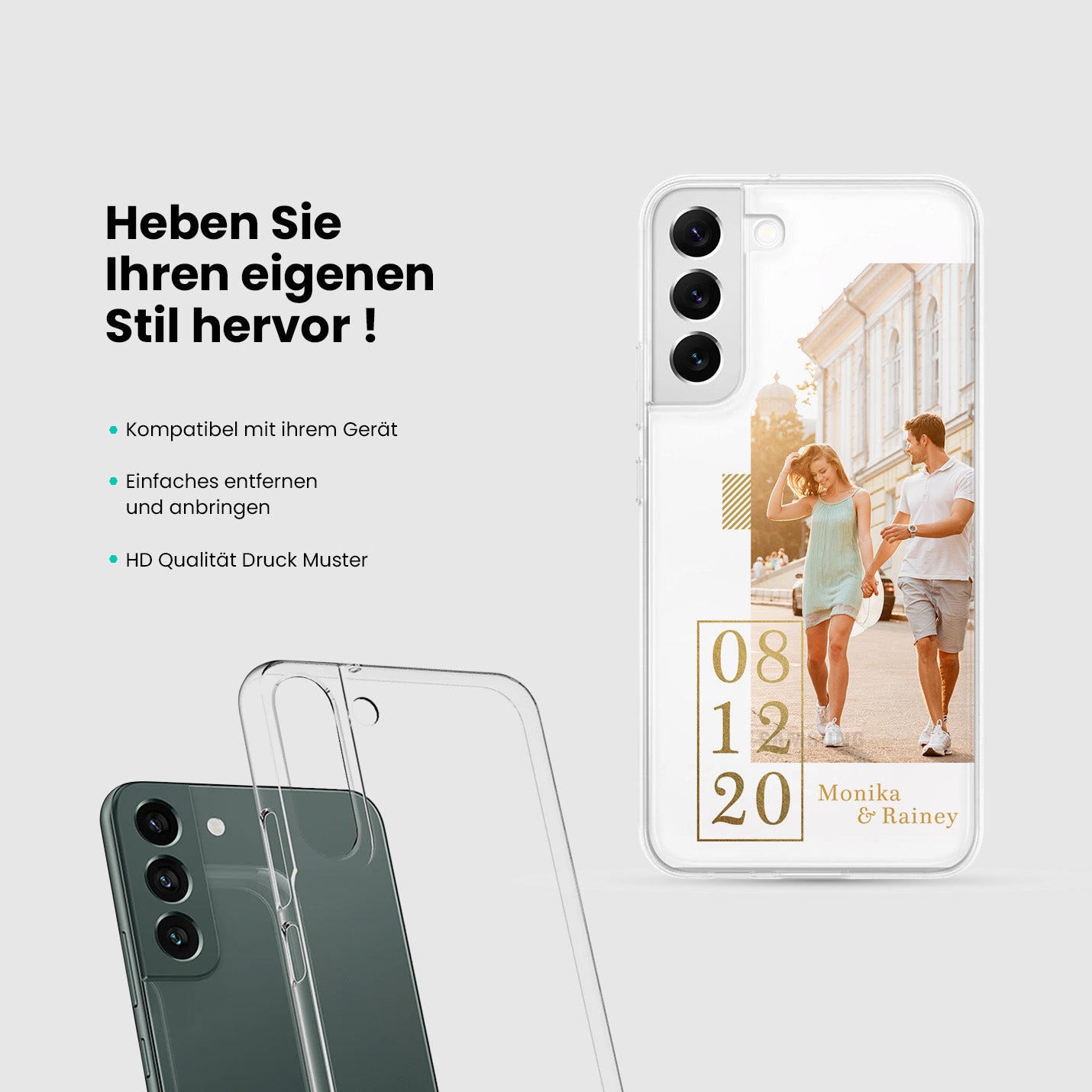 Handyhüllen mit Wunschfoto und Datum - 1instaphone