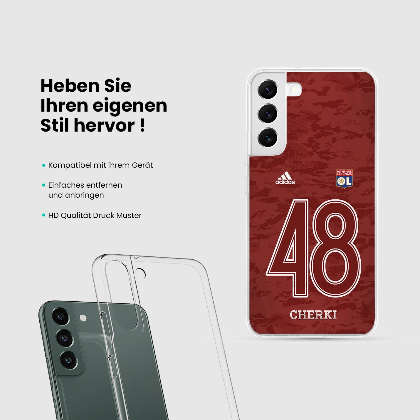 Personalisierte Olympique Lyon Handyhülle - 1instaphone