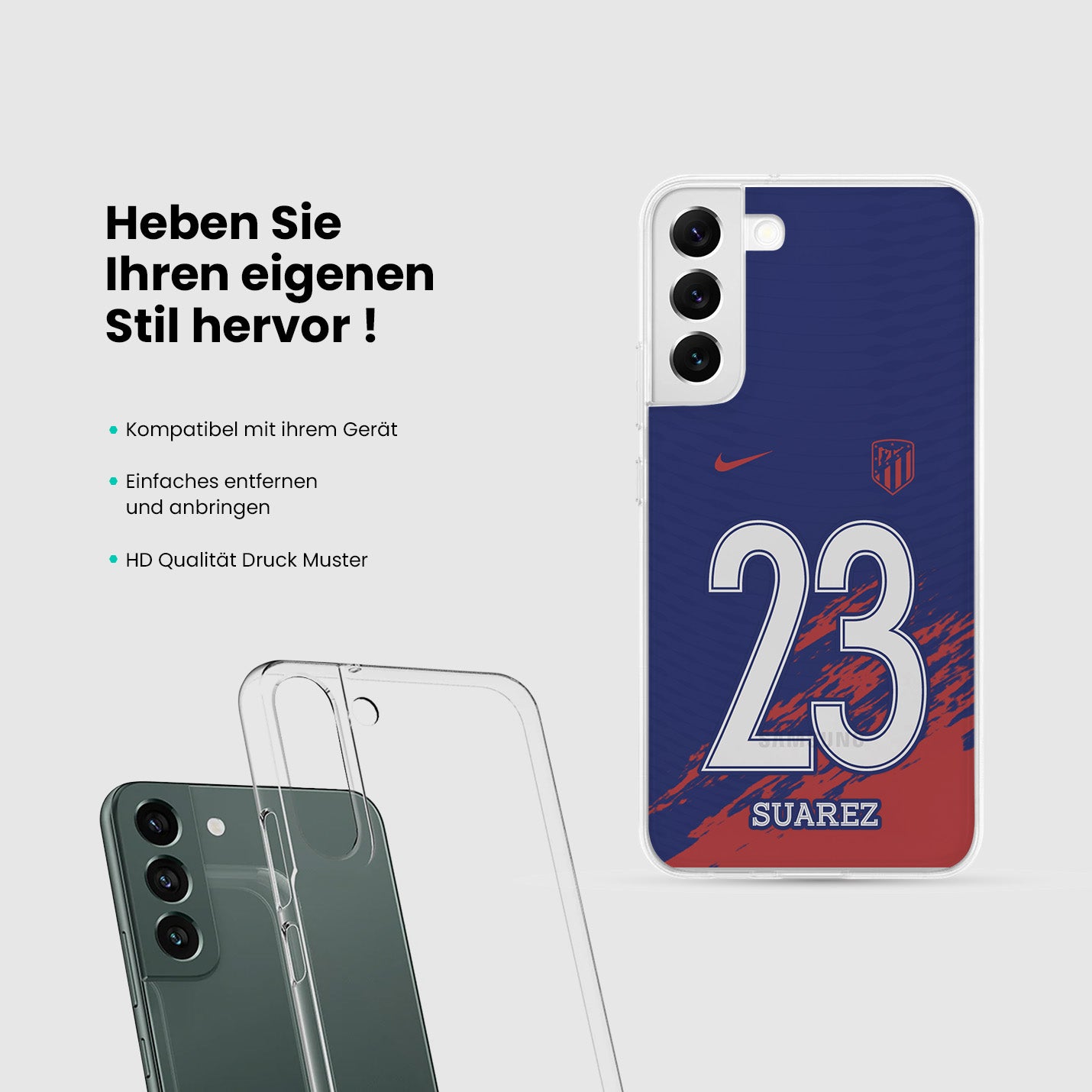 Personalisierte Atlético Madrid Handyhülle - 1instaphone