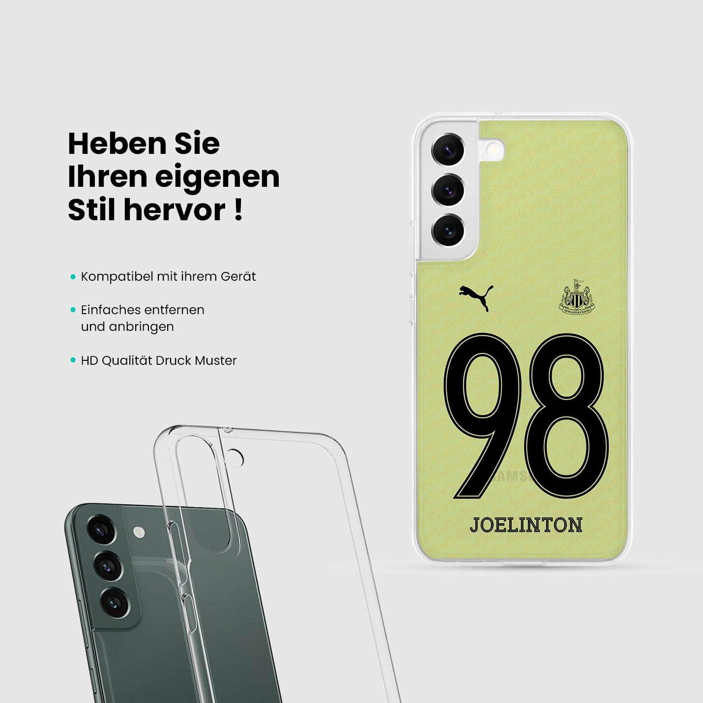 Personalisierte Newcastle United Handyhülle - 1instaphone