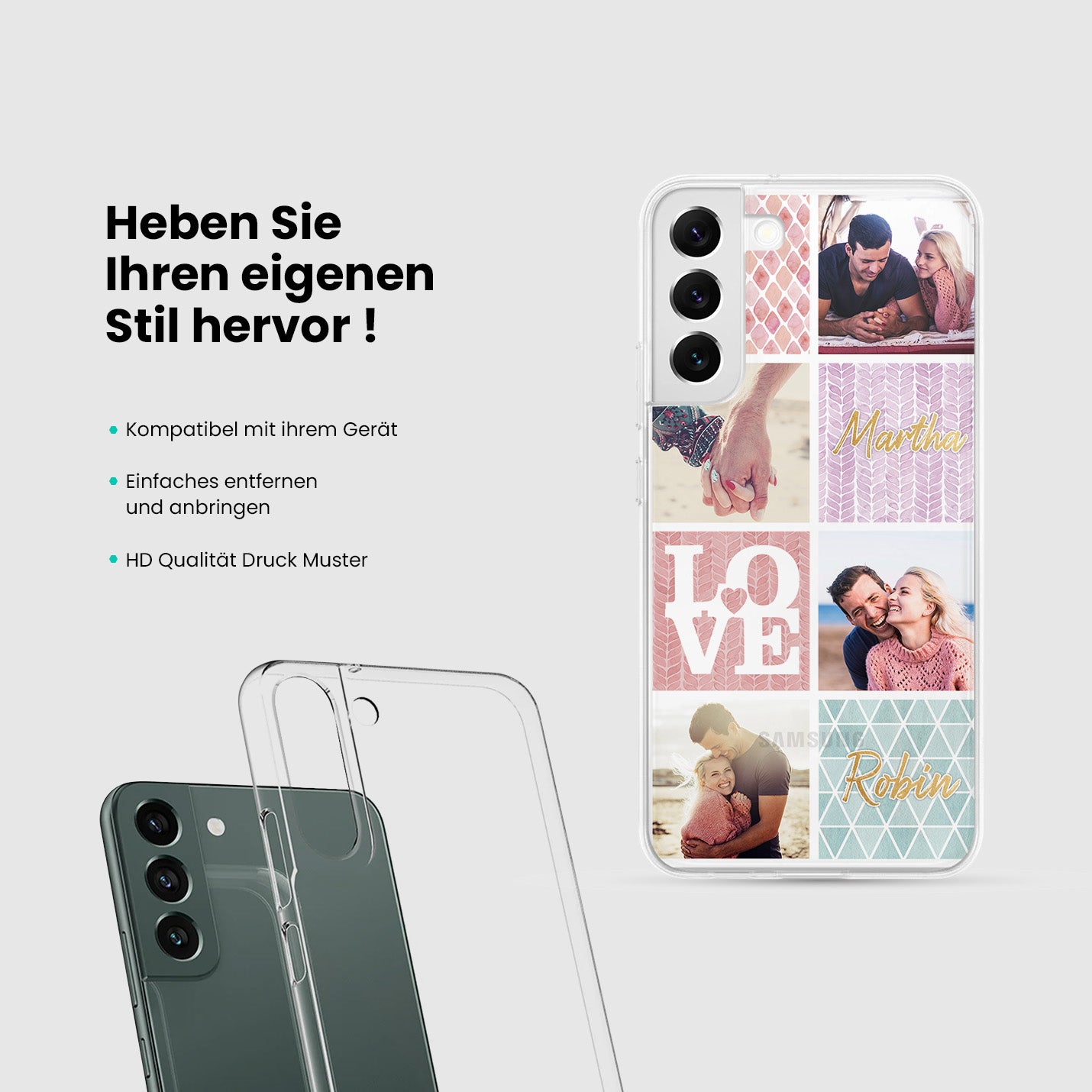 Handyhüllen mit Wunschfoto Love - 1instaphone