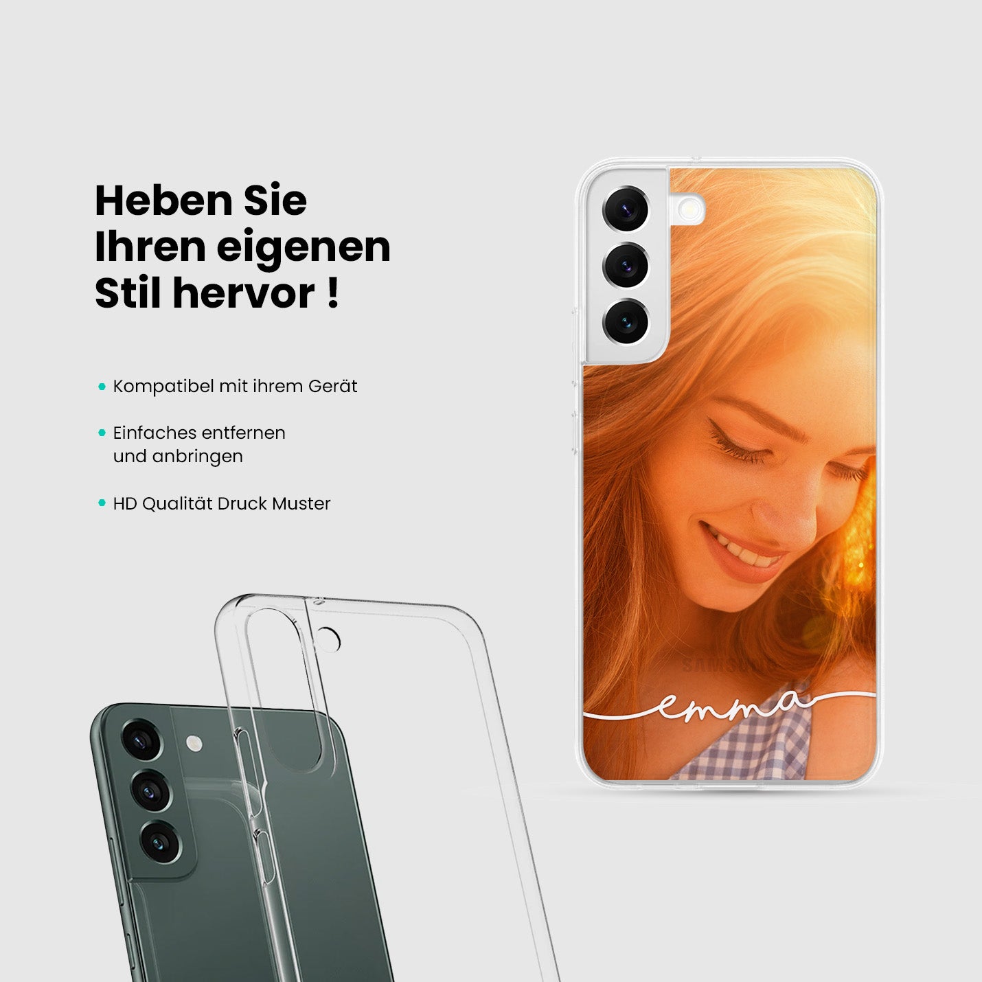 Handyhüllen mit Wunschfoto und Name - 1instaphone