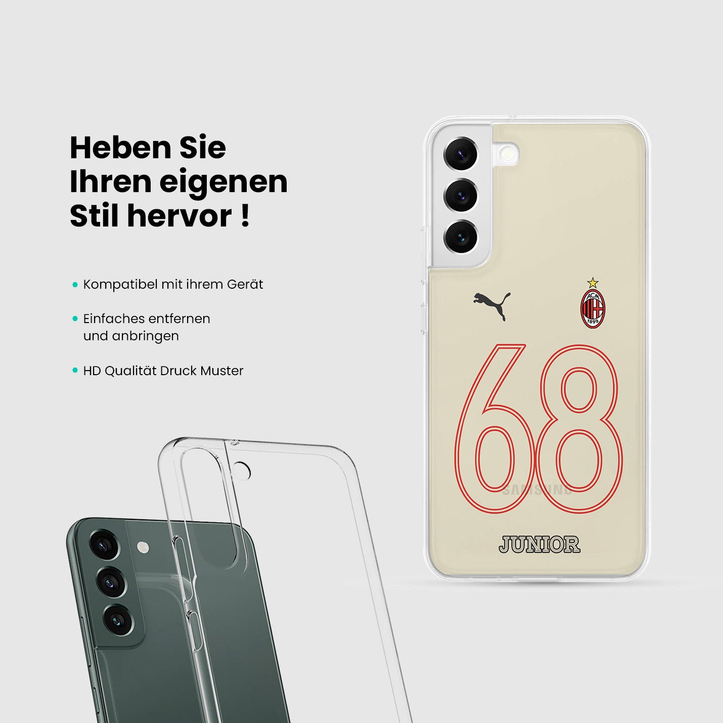 Personalisierte AC Milan Handyhülle - 1instaphone