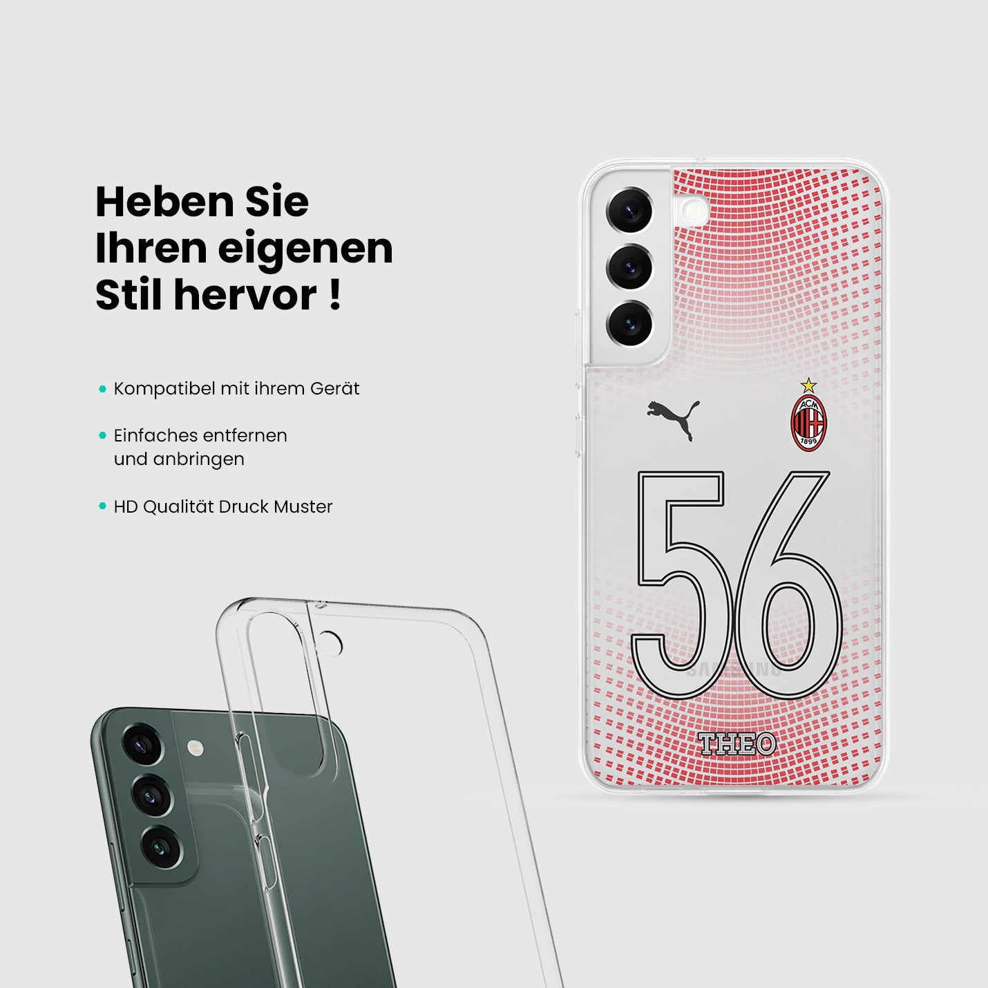 Personalisierte AC Milan Handyhülle - 1instaphone