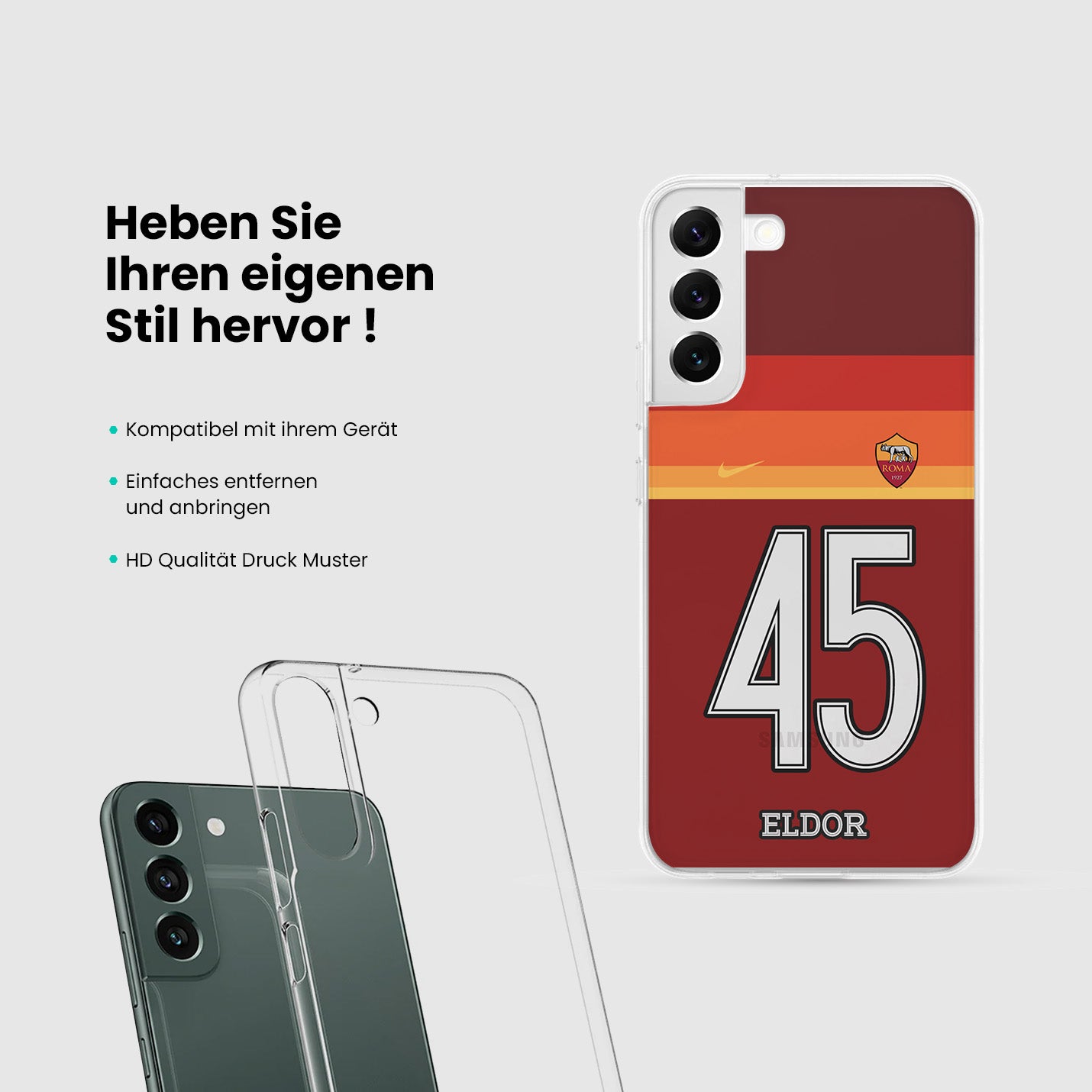 Personalisierte AS Roma Handyhülle - 1instaphone