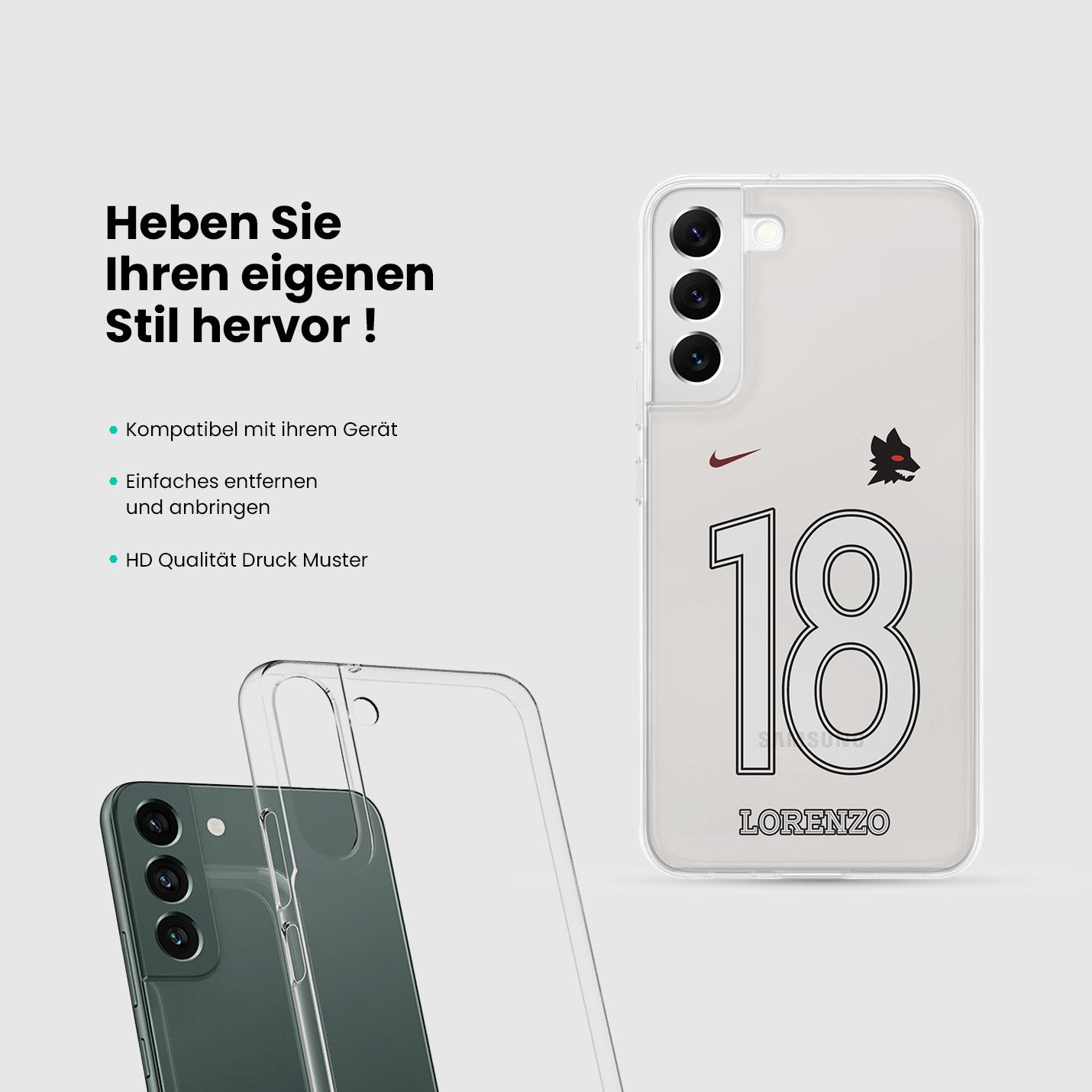 Personalisierte AS Roma Handyhülle - 1instaphone