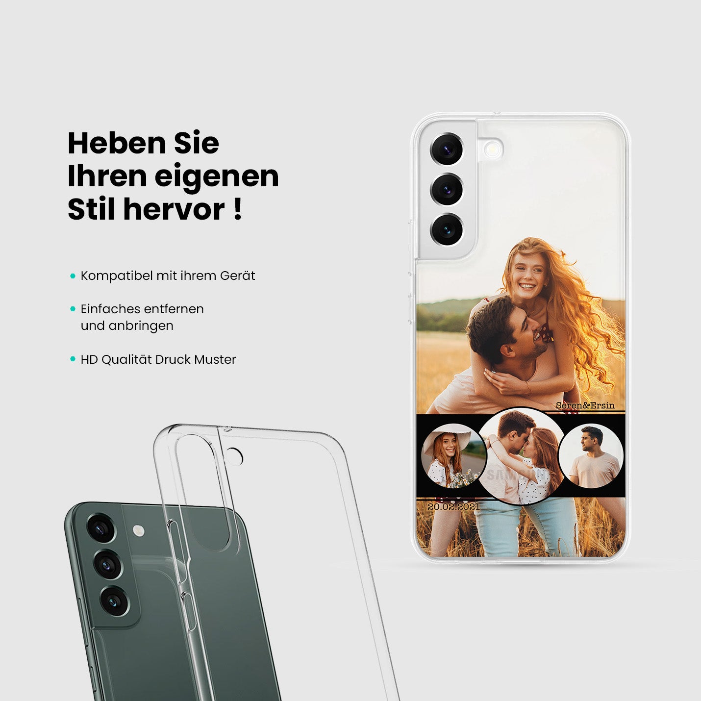 Handyhüllen mit Wunschfoto und Text Collection - 1instaphone