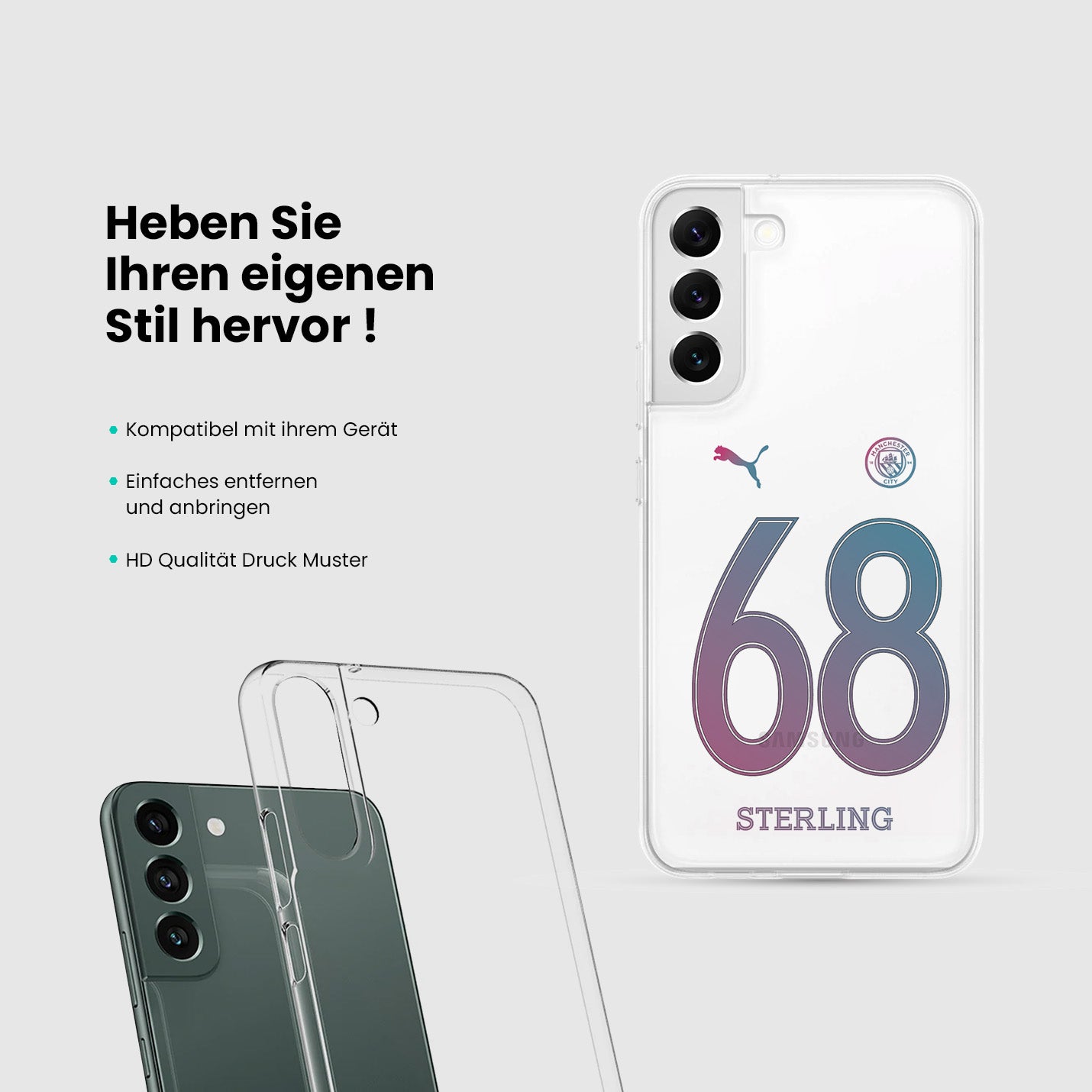 Personalisierte Manchester City Handyhülle - 1instaphone