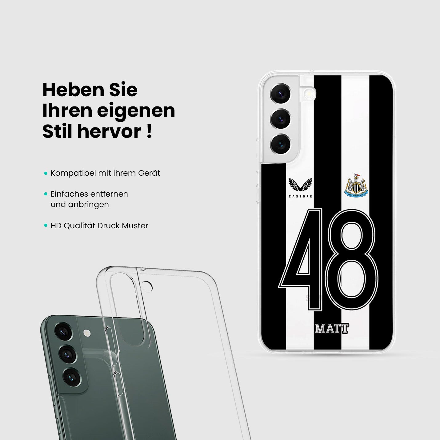 Personalisierte Newcastle United Handyhülle - 1instaphone