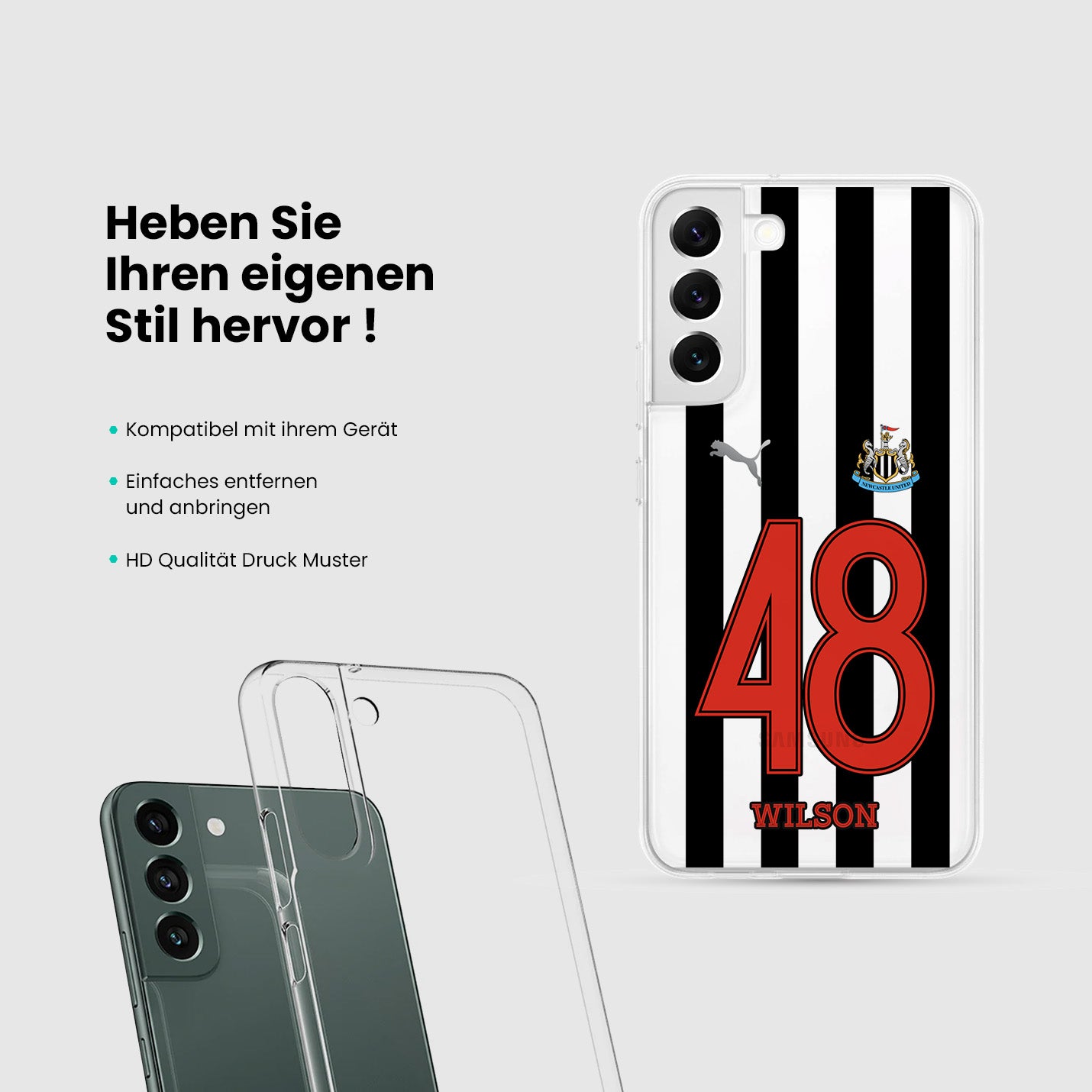 Personalisierte Newcastle United Handyhülle - 1instaphone