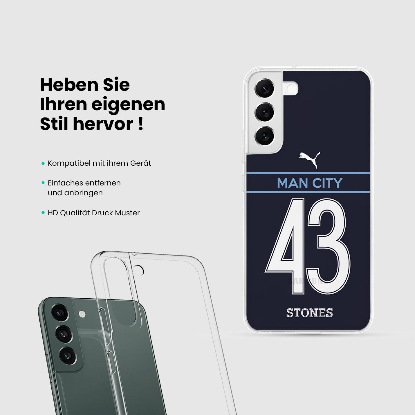 Personalisierte Manchester City Handyhülle - 1instaphone