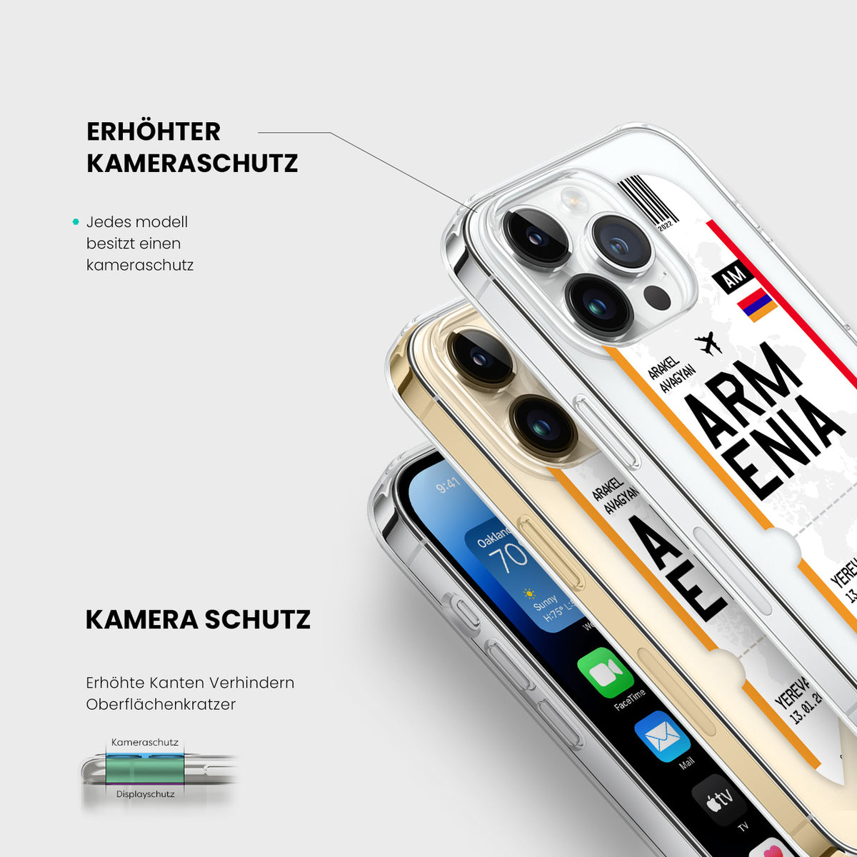 Handyhülle im Ticket Design - Armenien - 1instaphone